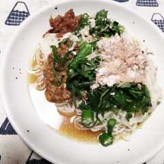 รูปของ 納豆オクラツナマヨひやむぎ