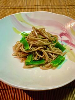 No2866蕎麦とツユとオリーブオイル-レシピのメイン写真