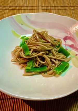No2866蕎麦とツユとオリーブオイル-レシピのメイン写真