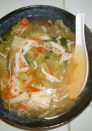 ☆アジア風の温かい素麺（にゅう麺）☆-レシピのメイン写真