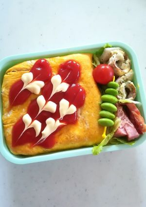 高校生オムライス弁当2021/06/09-レシピのメイン写真