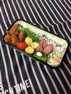 男子高校生弁当6/9手羽中唐揚げ-レシピのメイン写真