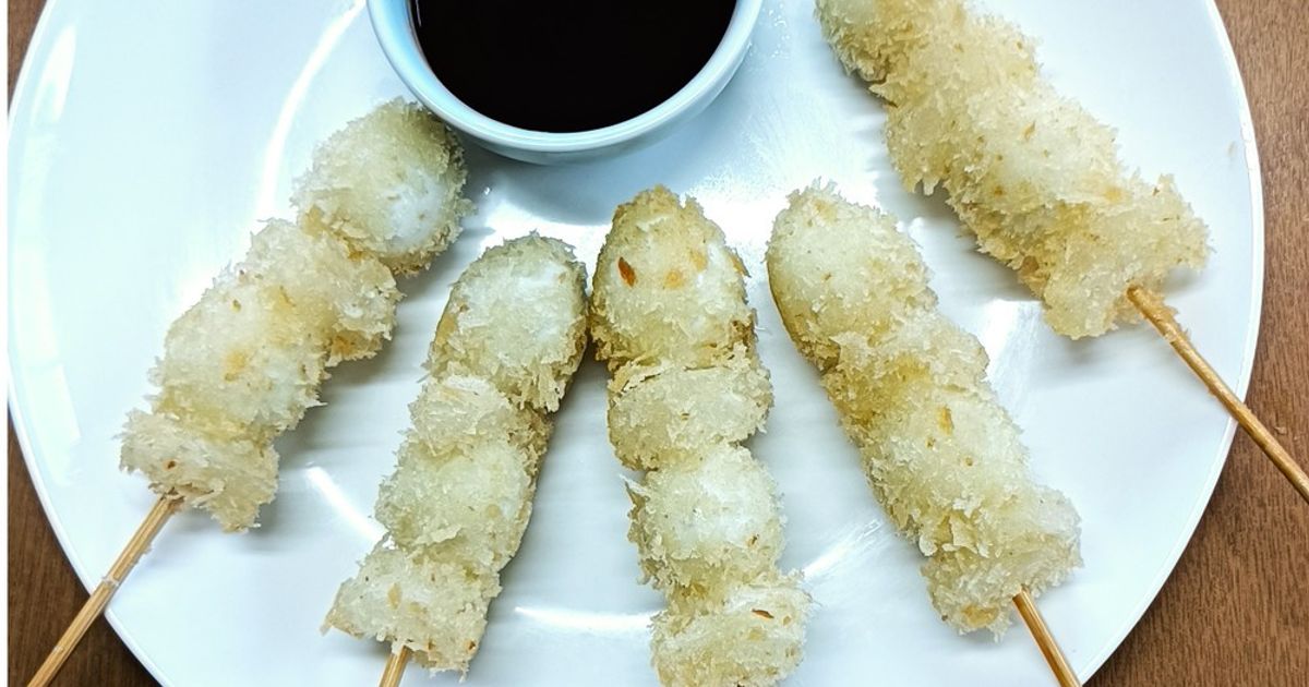 アクリルキーホルダー うずらの卵串とハムカツ串