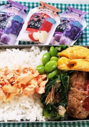 ハンバーグ弁当(6.9)-レシピのメイン写真