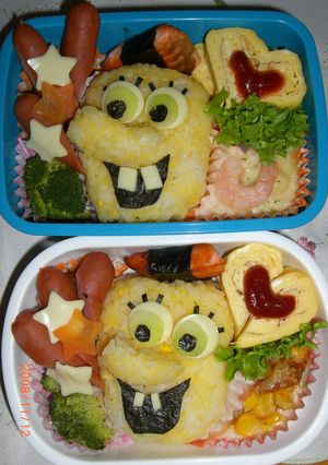 ✿スポンジボブ✿キャラ弁♪-レシピのメイン写真