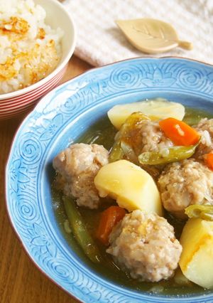 炊飯器で2品！和風肉団子＆炊き込みご飯♪-レシピのメイン写真