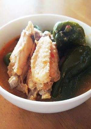 鶏手羽とピーマンの中華スープ煮-レシピのメイン写真
