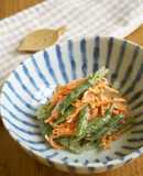 レンジで簡単！人参といんげん胡麻マヨ和え