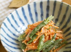 レンジで簡単！人参といんげん胡麻マヨ和え-レシピのメイン写真