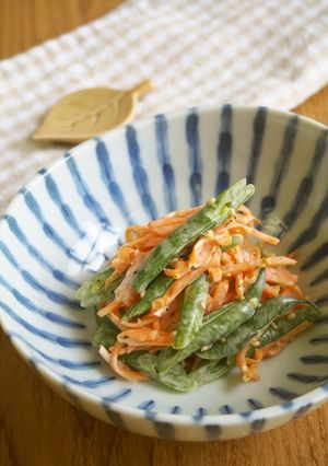 レンジで簡単！人参といんげん胡麻マヨ和え-レシピのメイン写真