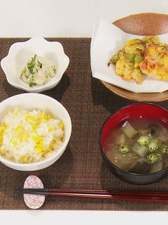 とうもろこしご飯ととうもろこしのかき揚げ-レシピのメイン写真