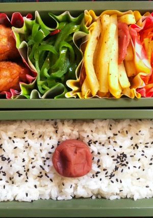 高校生弁当日記（本日も手抜き弁当編）-レシピのメイン写真