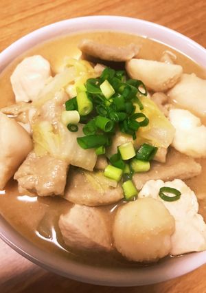 スーパー大麦入り里芋と鶏肉のほうとう-レシピのメイン写真