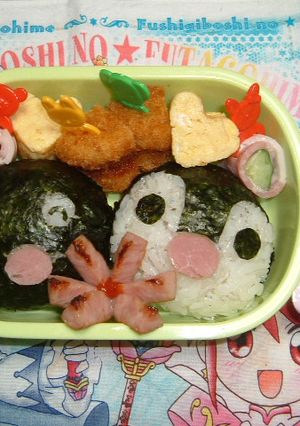 ピングーとピンガのおむすびキャラ弁-レシピのメイン写真