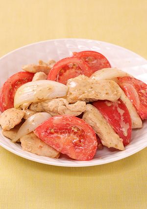 鶏むね肉とトマトの深煎りごま炒め-レシピのメイン写真
