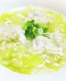 美味しくヘルシー押し麦キャベツの中華雑炊