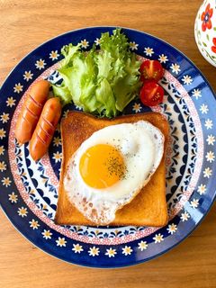 【ワンプレート朝食】目玉焼きトースト-レシピのメイン写真