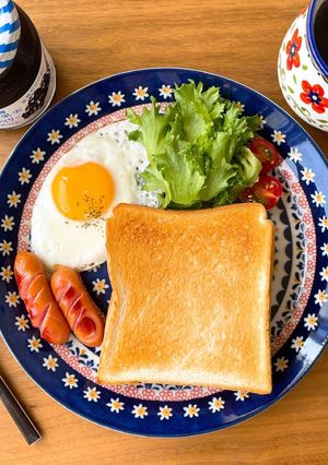 【ワンプレート朝食】シンプルトースト-レシピのメイン写真