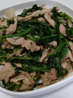 簡単!豚肉とほうれん草のスタミナ醤油炒め-レシピのメイン写真
