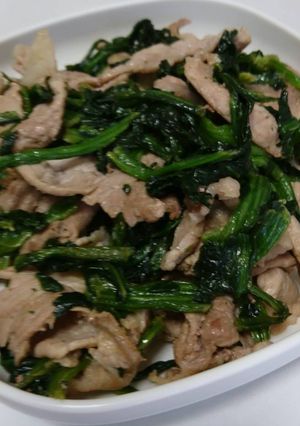 簡単！豚肉とほうれん草のスタミナ醤油炒め-レシピのメイン写真