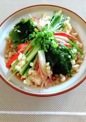 暑い夏にオススメ彩りたぬき豆腐-レシピのメイン写真