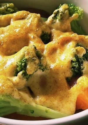 ◆かぼちゃとブロッコリーのカレーマヨ焼◆-レシピのメイン写真