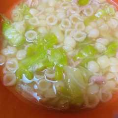 調味料2つ。スープパスタ簡単-レシピのメイン写真