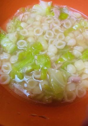 調味料2つ。スープパスタ簡単-レシピのメイン写真