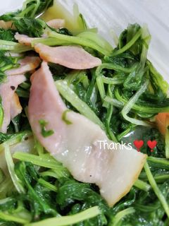 水菜とベーコンのバター炒め♪-レシピのメイン写真