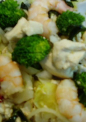 ヘルシー！豆腐と海老の温野菜サラダ！-レシピのメイン写真