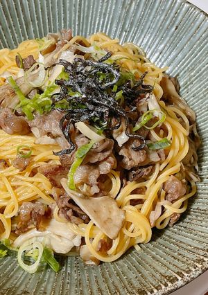 牛肉とまいたけの和風パスタ-レシピのメイン写真