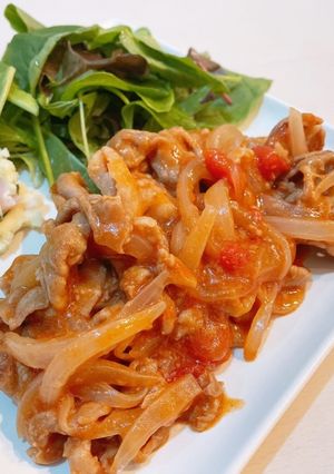 豚こまポークチャップ-レシピのメイン写真
