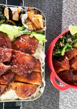 高校生男子弁当　お手軽ソースカツ丼-レシピのメイン写真