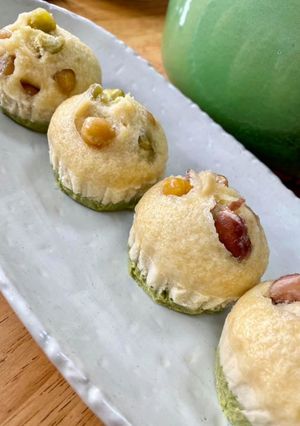 ツートンカラーの蒸しケーキ-レシピのメイン写真