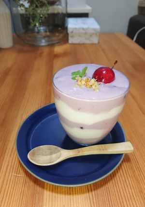 濃厚フルーチェ！ブルーベリーパフェ❗-レシピのメイン写真