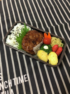 男子高校生弁当6/10ハンバーグ弁当-レシピのメイン写真
