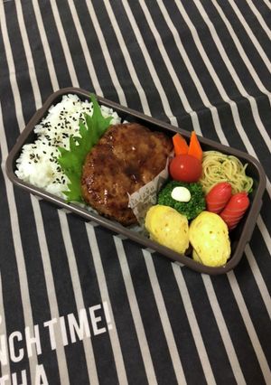 男子高校生弁当6/10ハンバーグ弁当-レシピのメイン写真