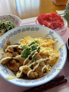 鶏たまマヨ丼-レシピのメイン写真
