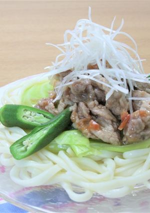 レンジで蒸しゃぶ☆冷やしうどん-レシピのメイン写真