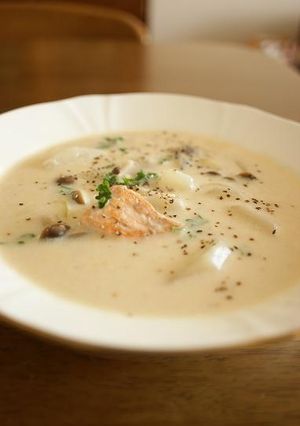 カブと鮭のクリームスープ-レシピのメイン写真