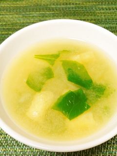 保育園給食★小松菜のみそ汁-レシピのメイン写真