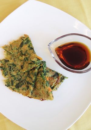 ほうれん草のチーズチヂミ【JAほこた】-レシピのメイン写真