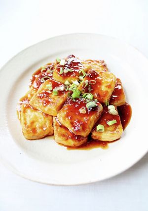 【豆腐ステーキ（ピリ辛ガーリックソース）-レシピのメイン写真