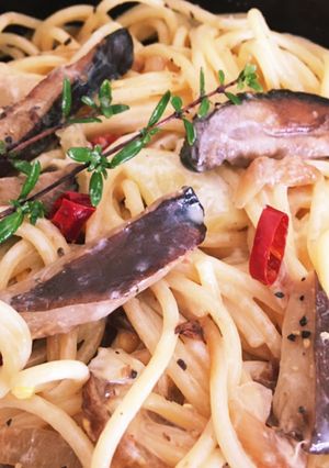 キノコ&塩レモンの減量クリームパスタ-レシピのメイン写真