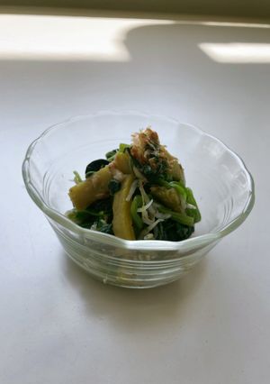 ほうれん草とサボテンとしらすのおかか和え-レシピのメイン写真