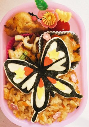 蝶々キャラ弁-レシピのメイン写真