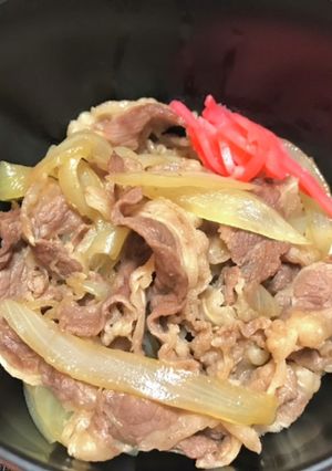 今日の夕飯のメインは牛丼・夕飯のおかず-レシピのメイン写真