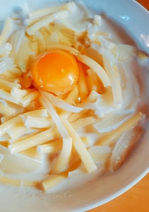 マカロニでカルボナーラ-レシピのメイン写真