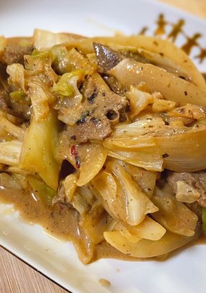 豚レバーと野菜のクリーム炒め煮-レシピのメイン写真