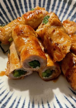 薄切りロースニラ巻き-レシピのメイン写真